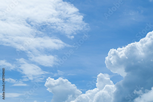bule sky and white cloud photo