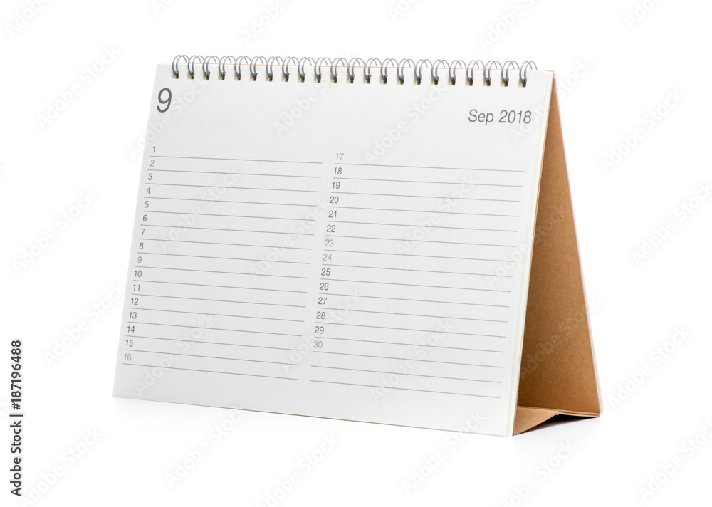 Minimal desk calendar 2018 isolated Minimal desk calendar 2018 isolated