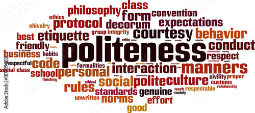 Politeness word cloud