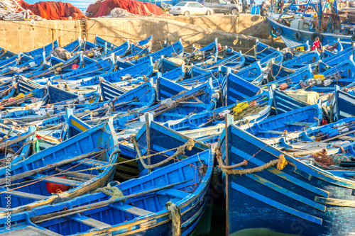 Finish boats in Essaouira port