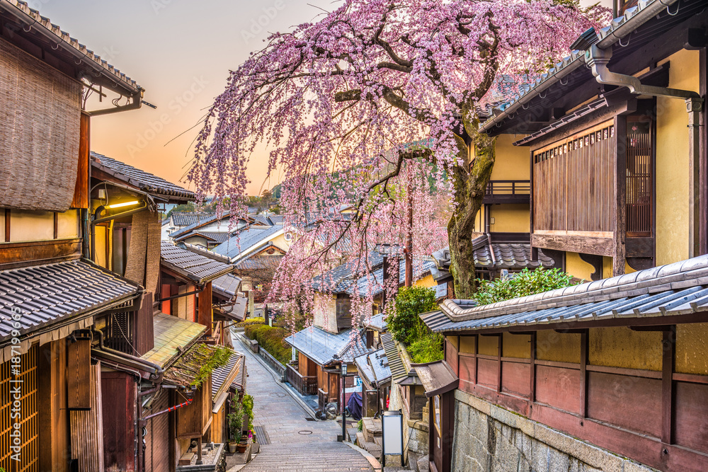 Naklejka premium Kyoto, Japonia na wiosnę