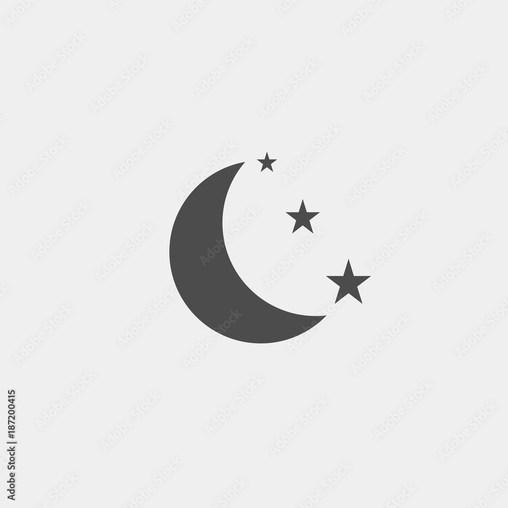 Moon flat vector icon Moon flat vector icon