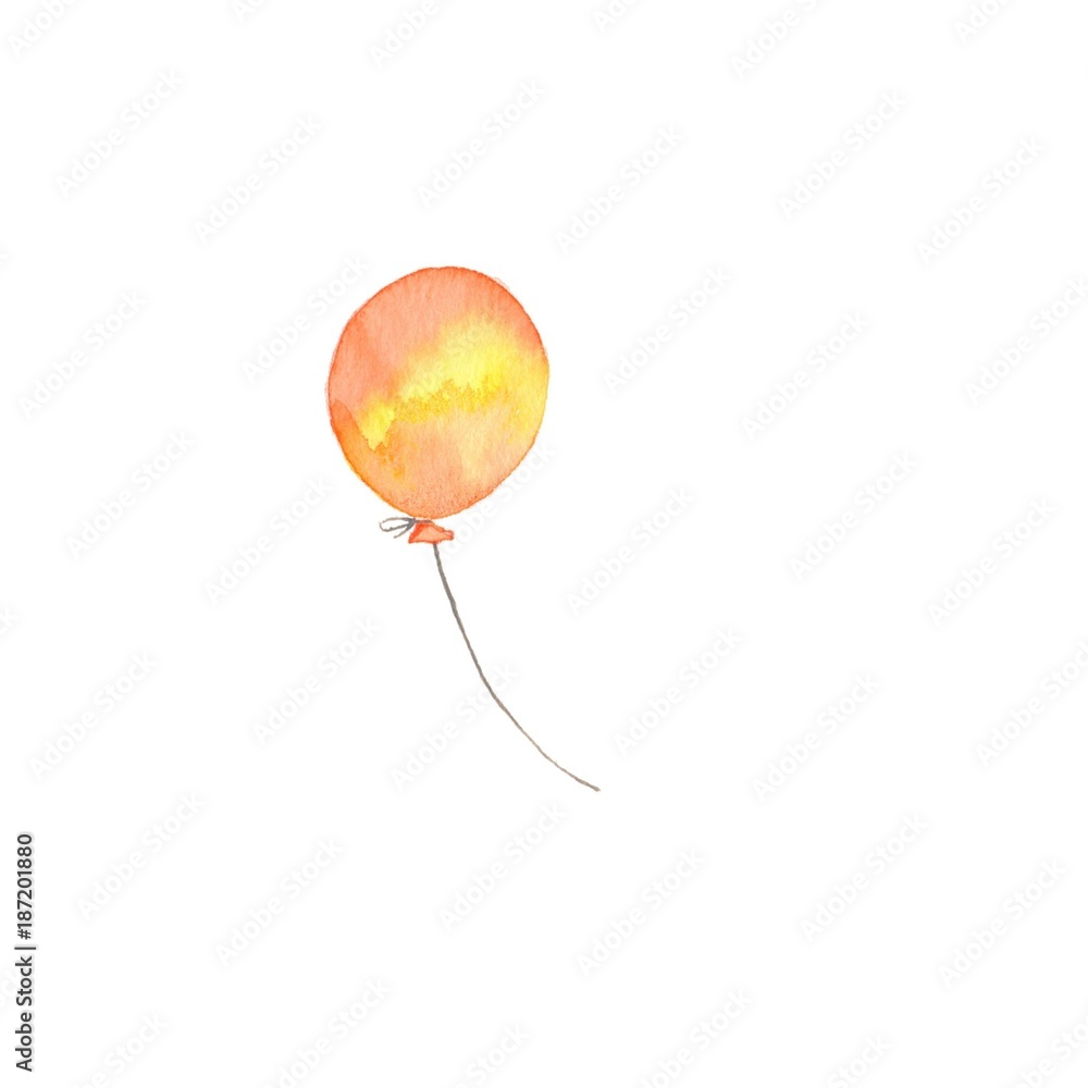 オレンジ色の風船 Stock イラスト Adobe Stock