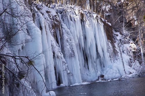 Plitvice lakes national park in Croatia  winter edition. 