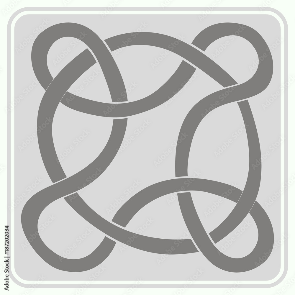 monochrome icon with Celtic art and ethnic ornaments for your design monochrome icon with Celtic art and ethnic ornaments for your design
