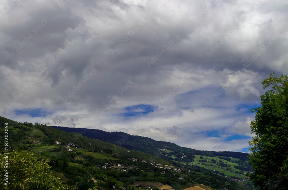 Scenic View of Mountains against Sky in the Province of Trento, Italy