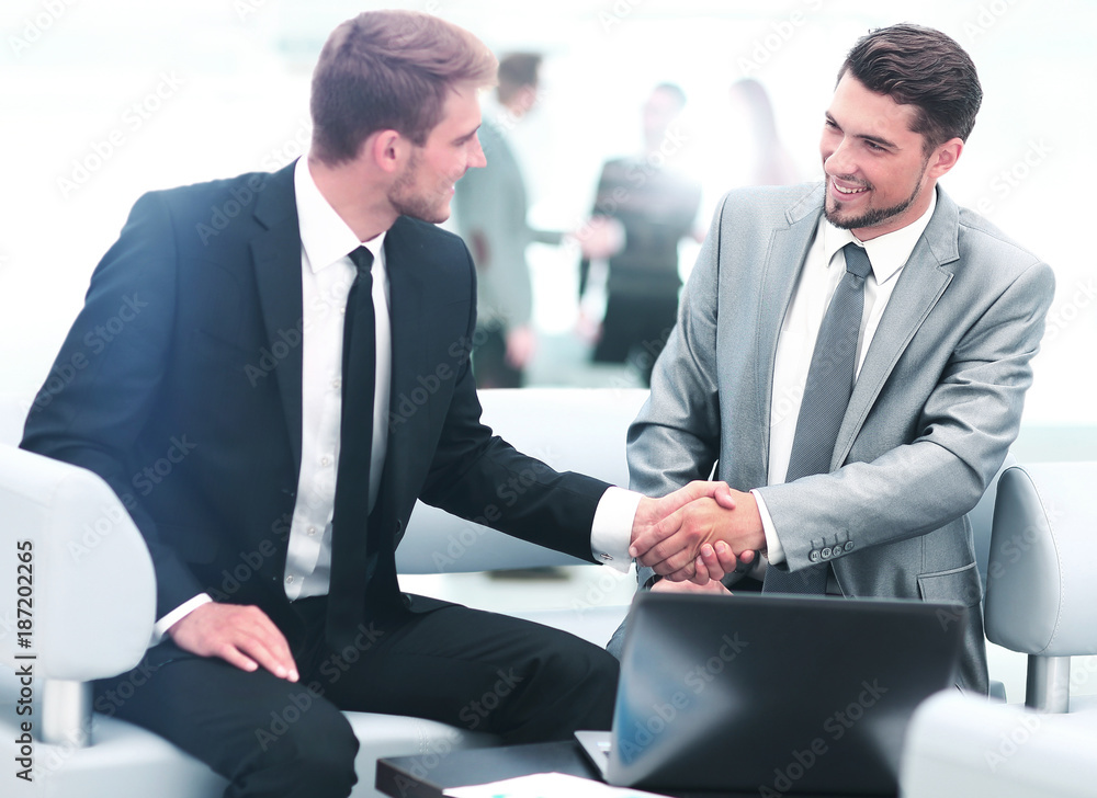 Business team discussing together plans Business team discussing together plans