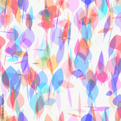Colourful seamless leaf pattern