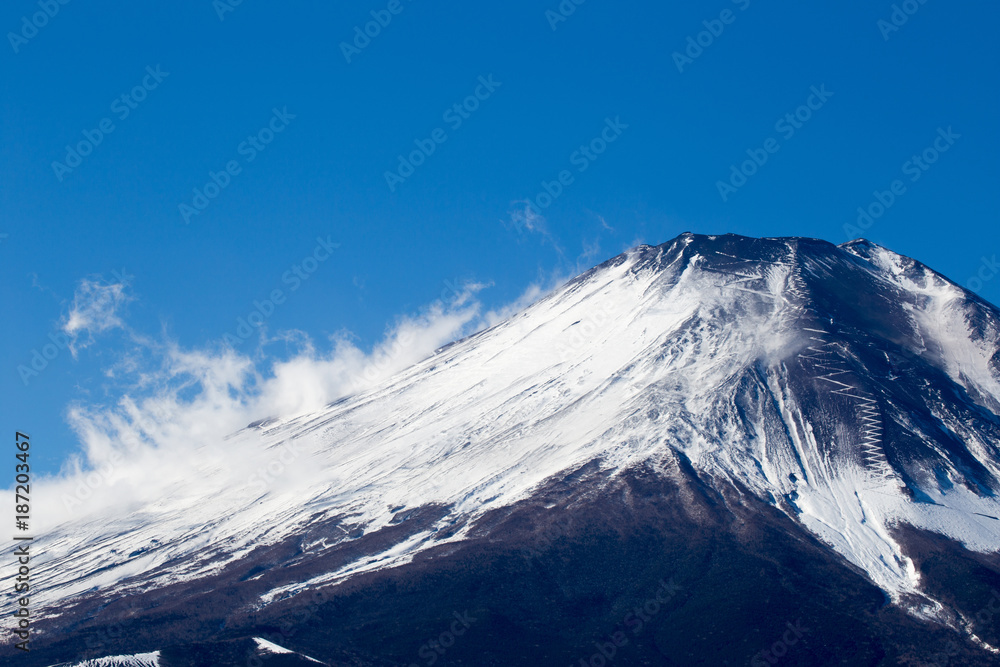 富士山の山肌