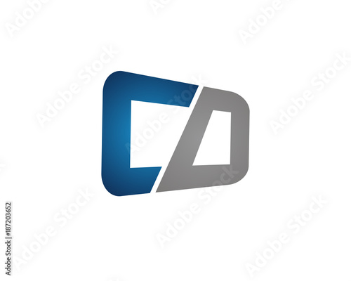 screen rectangle cd letter logo