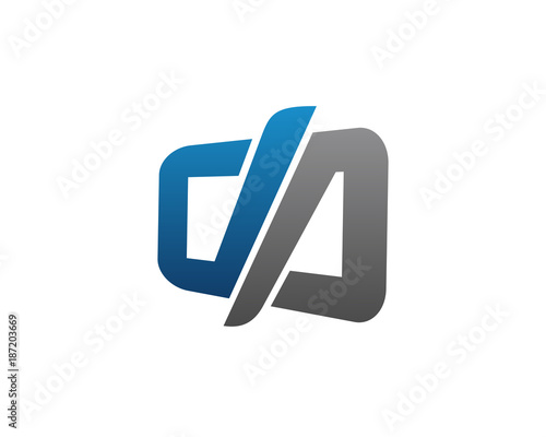 Obraz na plátně screen rectangle dp letter logo 1