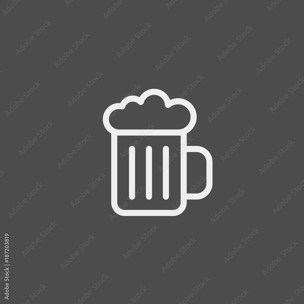 Beer flat vector icon Beer flat vector icon