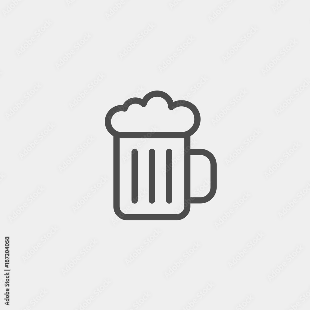 Beer flat vector icon Beer flat vector icon