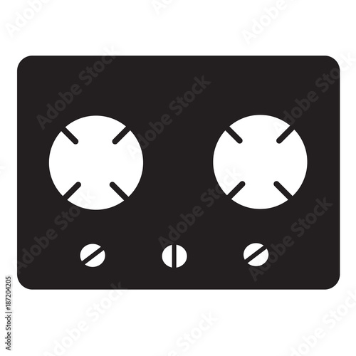 gas stove icon on white background. flat style design. gas stove sign.