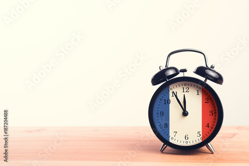 Alarm clock with flag of France