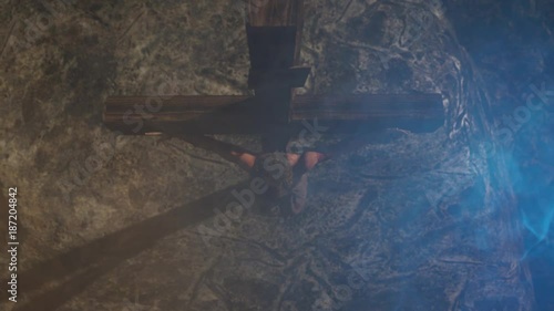 Jesus Christ on the cross, 3d render