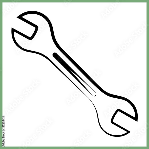 Open End Wrench Icon, Spanner