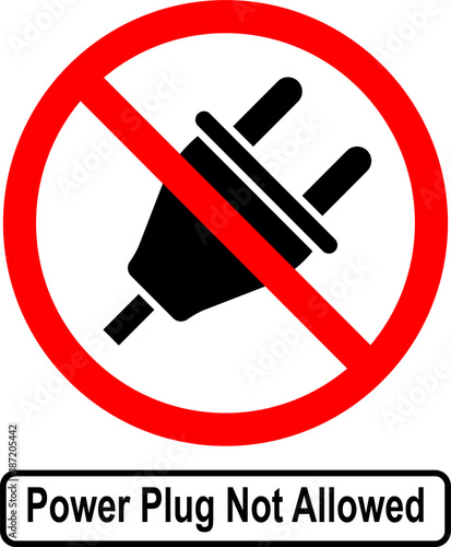 Power Plug Not Allowed Icon