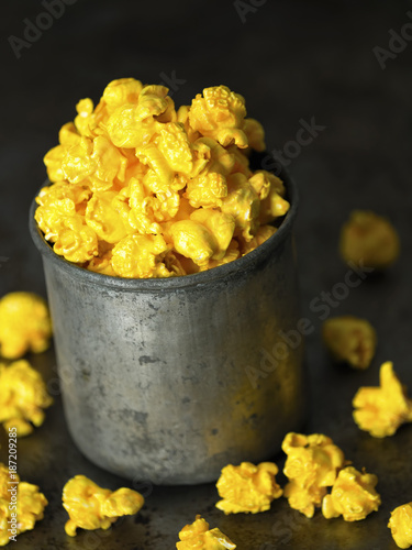 rustic golden cheese popcorn