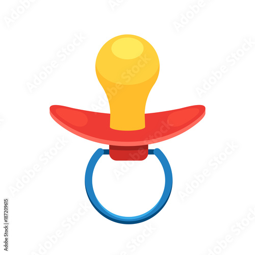 Baby pacifier symbol. Vector illustration in cartoon style isolated on white background