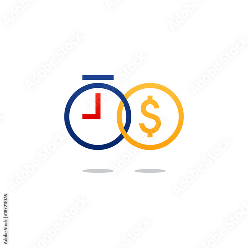 Time is money, finance concept, bank savings account, insurance and pension idea