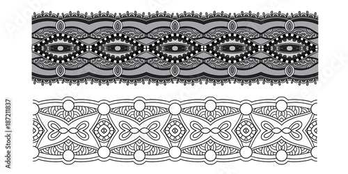 decorative stripe pattern, paisley floral design