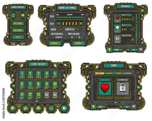 Sci-fi Game GUI Pack