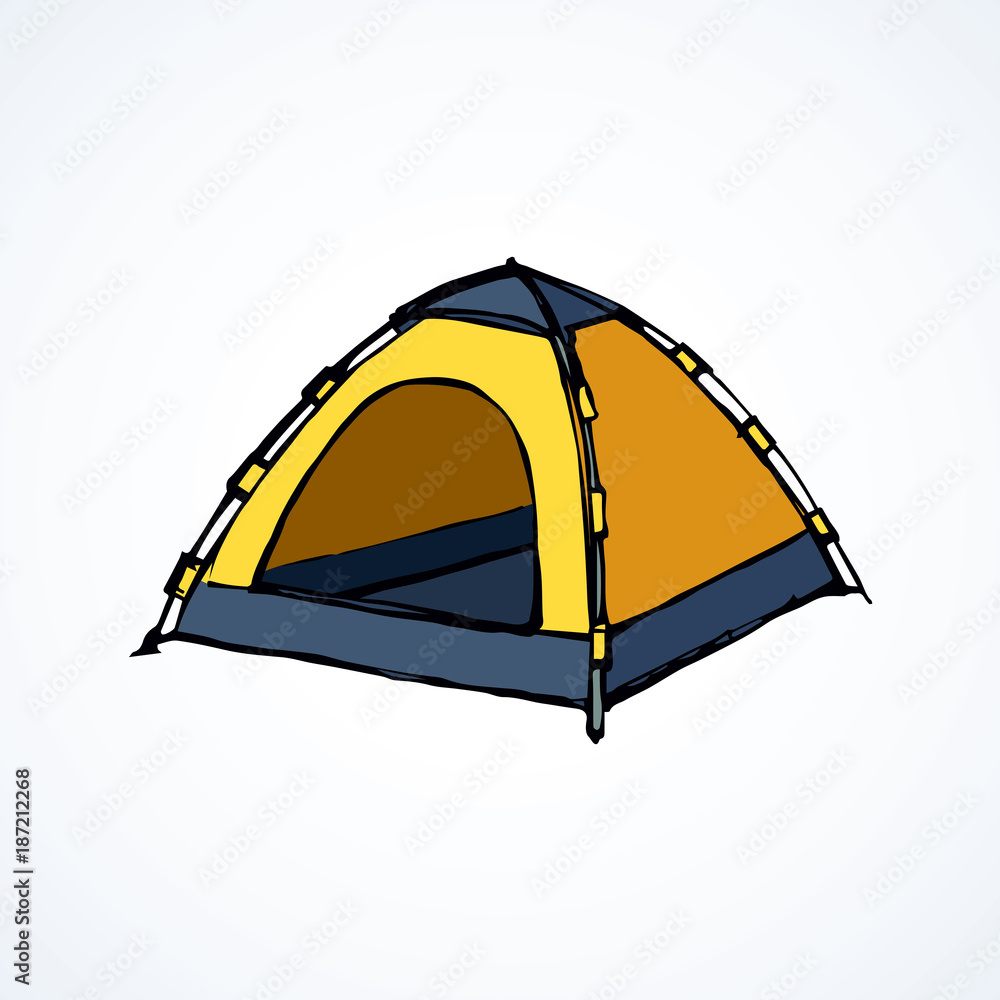 Tent. Vector drawing Tent. Vector drawing