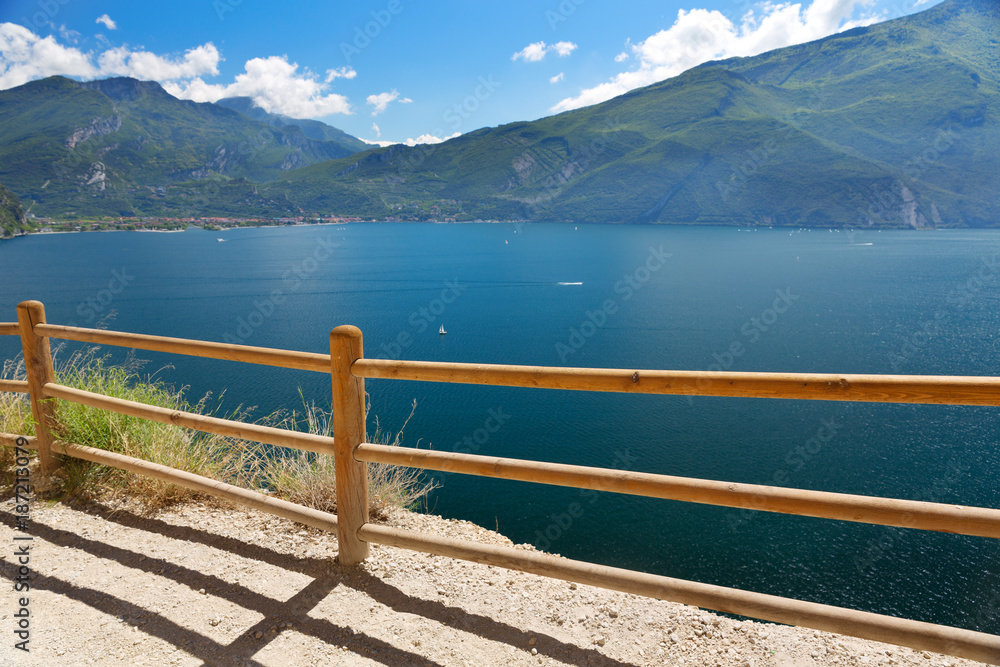 Summer view over of lake Garda in Italy