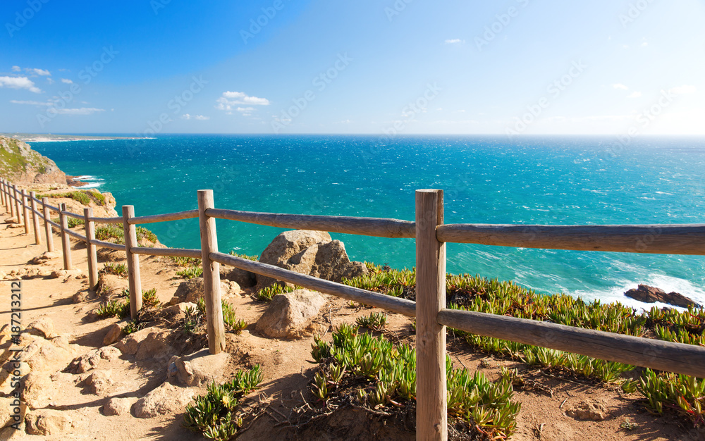 view over Atlantic ocean coast, Cabo da Roka, Portugal