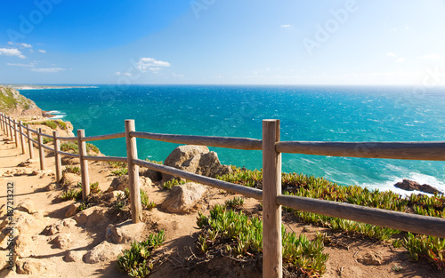 view over Atlantic ocean coast  Cabo da Roka  Portugal