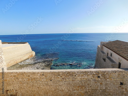 View on the sea from Castello Maniace