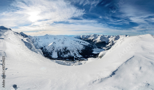 Day foto of panorame of Ice slopes in high Tatras © velishchuk