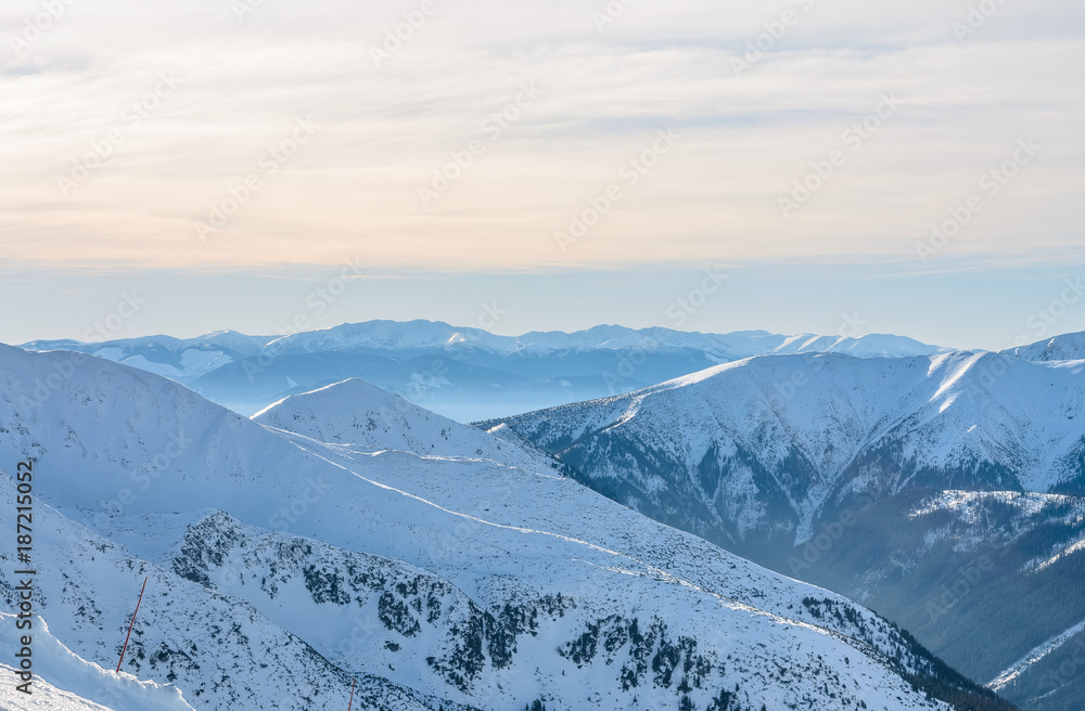 View on High Tatras near Kasprowy Wierch.  Morning foto.