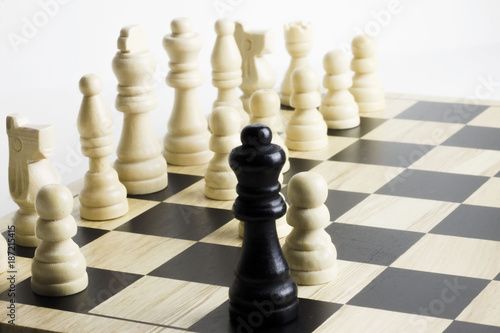 Obraz na plátně Chess game. Checkmate and stalemate