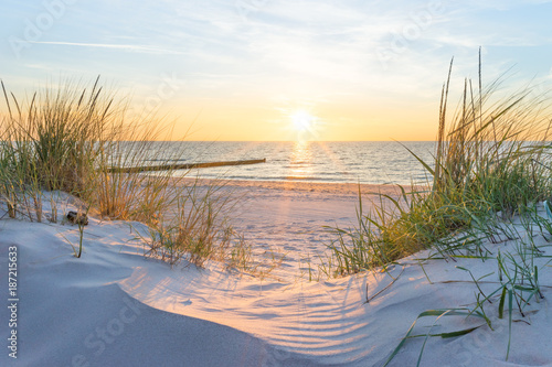 Canvas Print Sonnenuntergang an der Ostsee