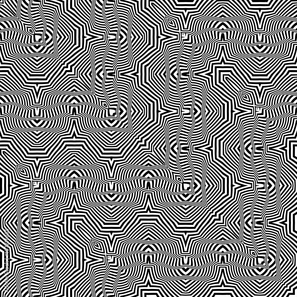 Obraz premium Design seamless monochrome zigzag pattern