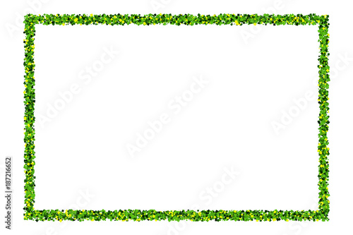 St. Patrick's Day symbol. Green frame isolated on white background. Flat design element. 