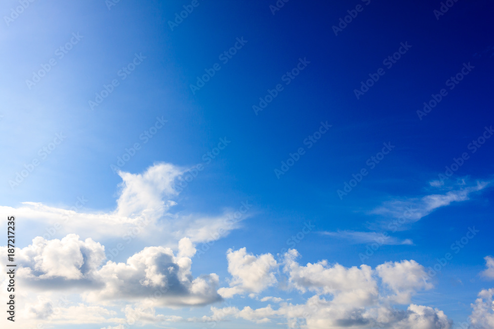 Blue sky with white cloud background. Blue sky with white cloud background.