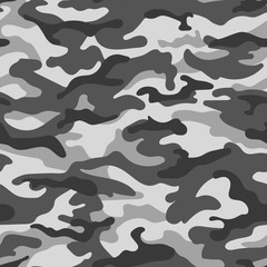 Fototapete Tarnmuster Graues Camouflage Tarnmuster Vektor  © Glitter_Klo