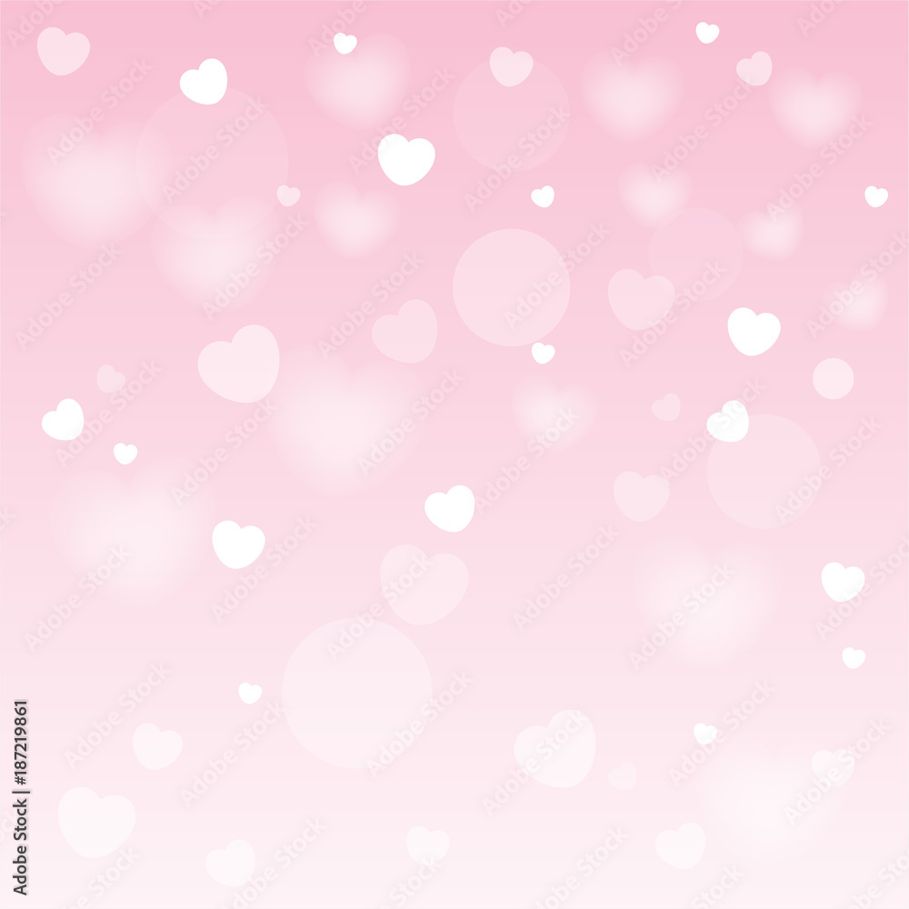 Abstract heart background with soft pink color