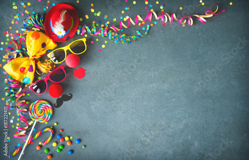 Fototapete Colorful birthday or carnival background