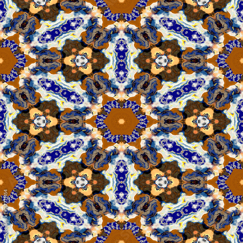 Spot kaleidoscopic seamless generated hires texture