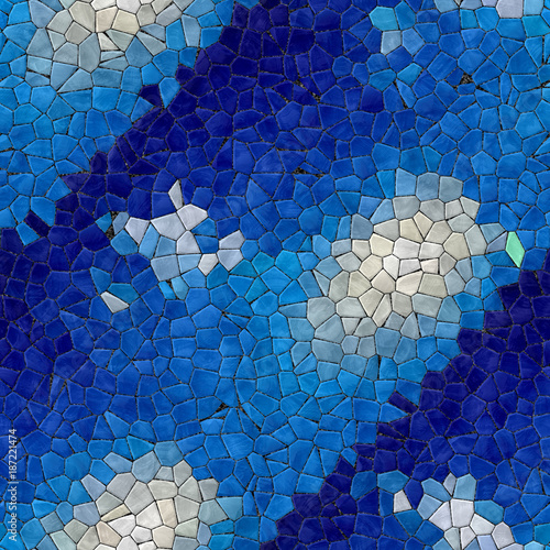 Glass mosaic kaleidoscopic seamless generated hires texture