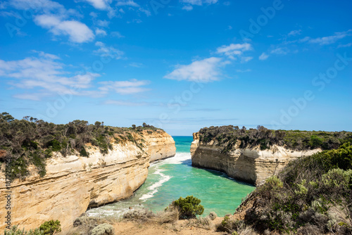 The Loch Ard Gorge is part of Port Campbell National Park, Victoria, Australia, about three minutes' drive west of The Twelve Apostles along the Great Ocean Road. 