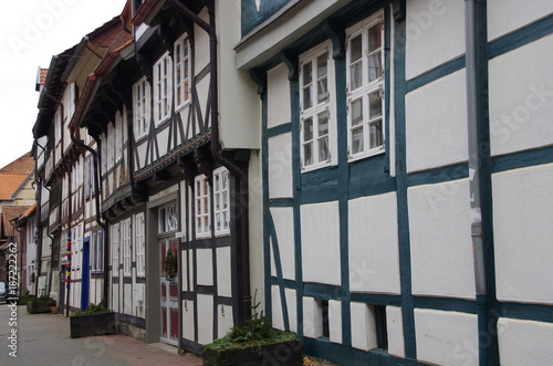 Fachwerkhaus blau weiß Wolfenbüttel photo