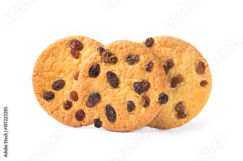 sweet cookies with raisins