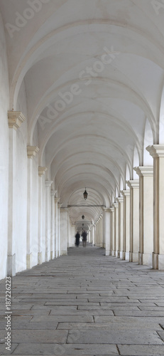series of white ARCHES in Vicenza Italy