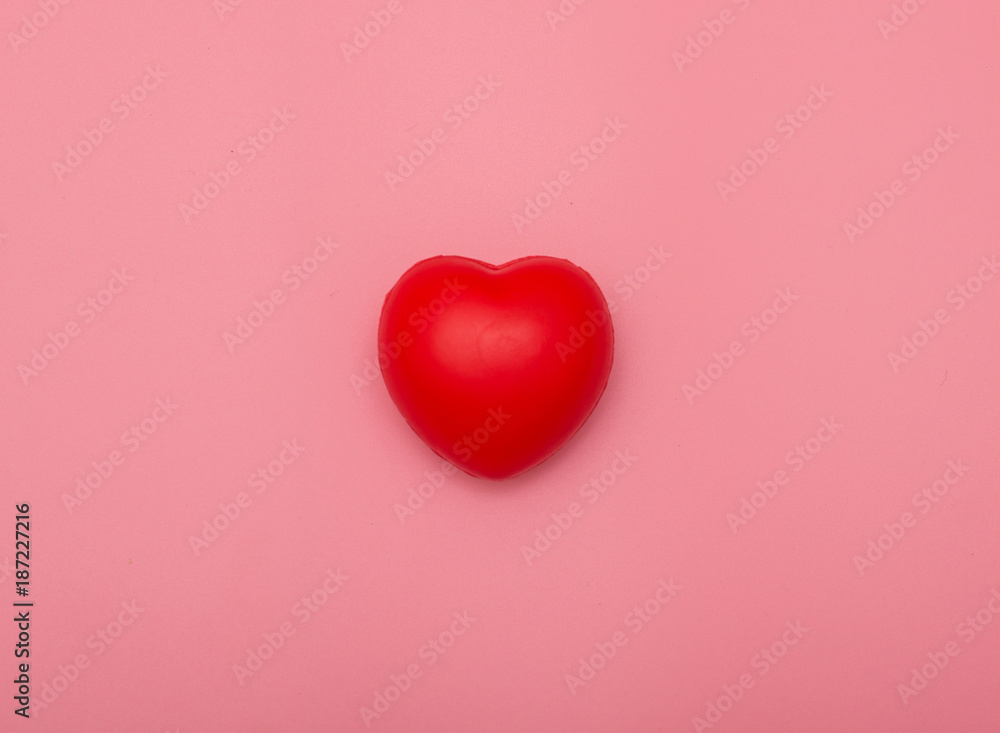 tPeach heart on pink background
