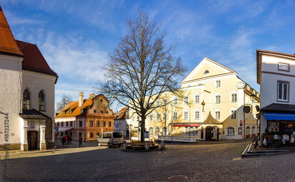 Altotting in Bavaria. Winter in Germany. Altotting in Bavaria. Winter in Germany.